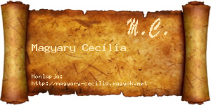 Magyary Cecília névjegykártya